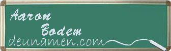 Aaron Bodem Visitenkarte